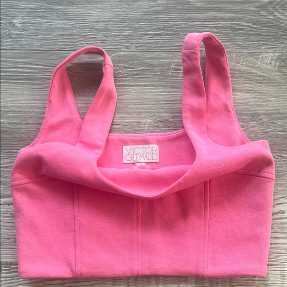 Victor Glemaud Pink Crop Top - Picture 1 of 7